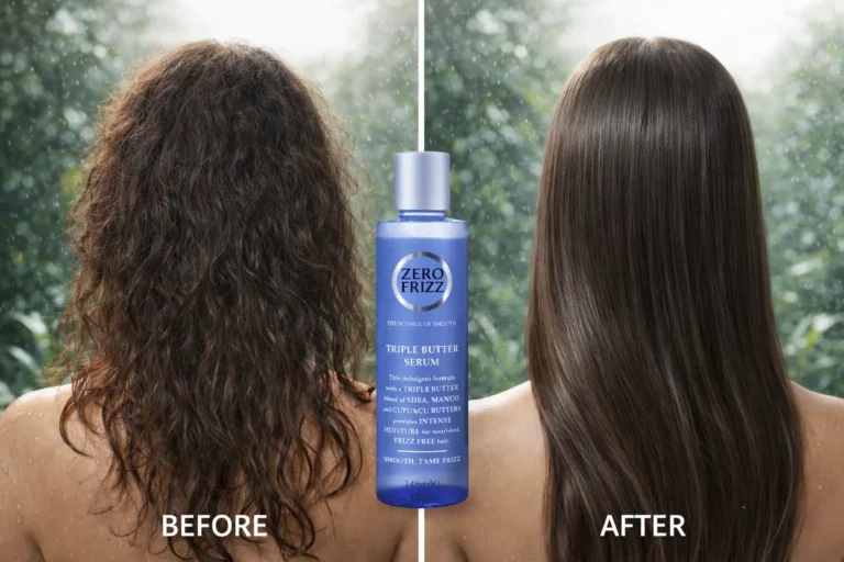 anti-frizz hair serum for high humidity