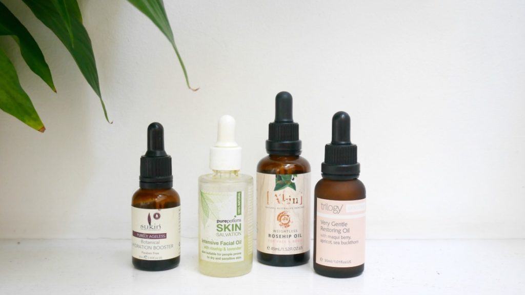 Organic facial oils for combination skin