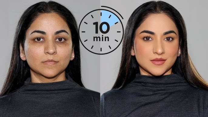 minimal makeup routine for office going women