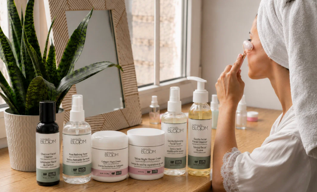 Night skincare routine for glowing skin
